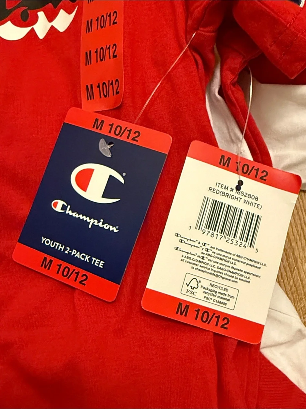 Champion Kids Short Sleeve Logo Tee (2 pack)